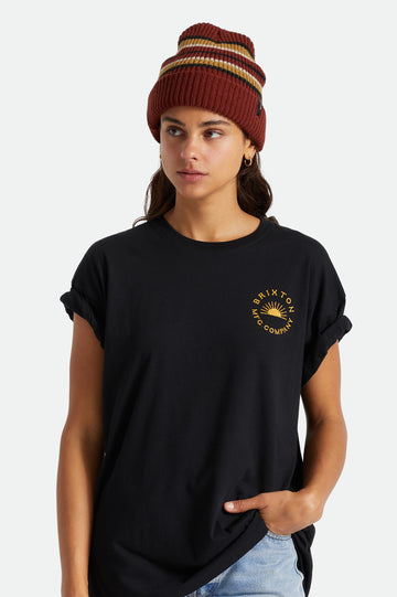 Brixton Heist Beanie fired brick - 2