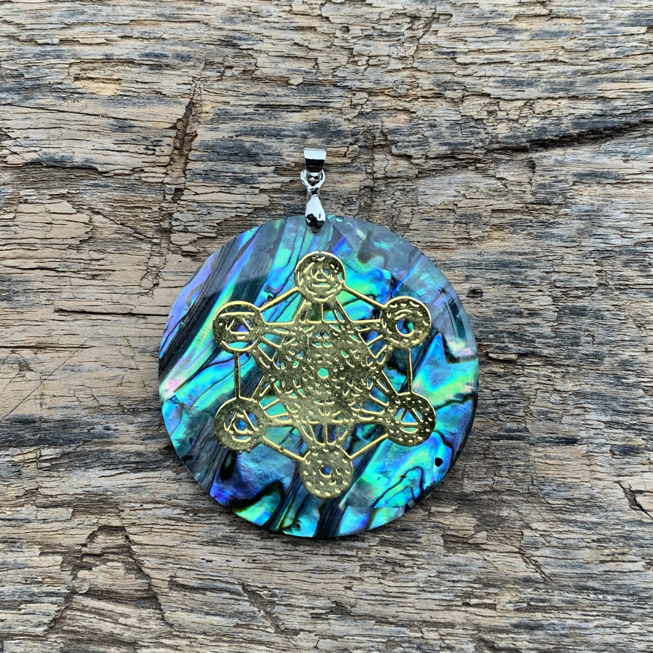 Hänge - Abalone Snäckskal - Hexagon