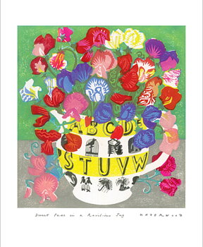 Matt Underwood : Sweet Peas in Ravilious Jug - Kort med kuvert