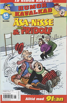 Humorkavalkad Åsa-Nisse & Lilla Fridolf nr 6 2022, 12 sidor kryss!