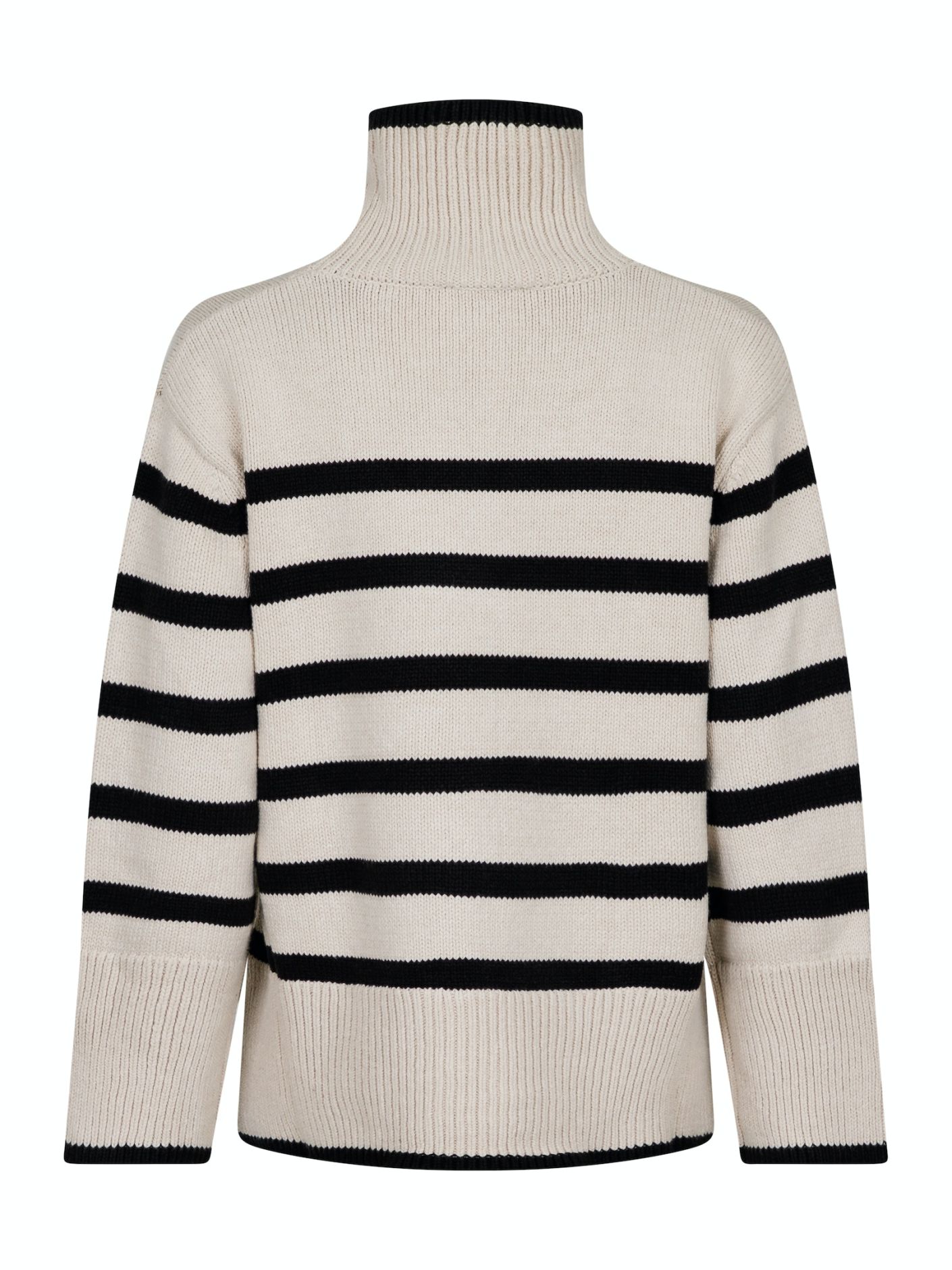 Neo Noir - Fanning Stripe Knit Blouse Sand - 5