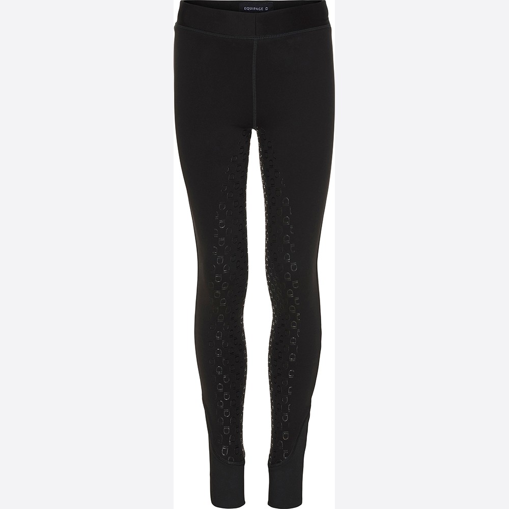 Equipage Java vinter ridetights til barn sort - 2