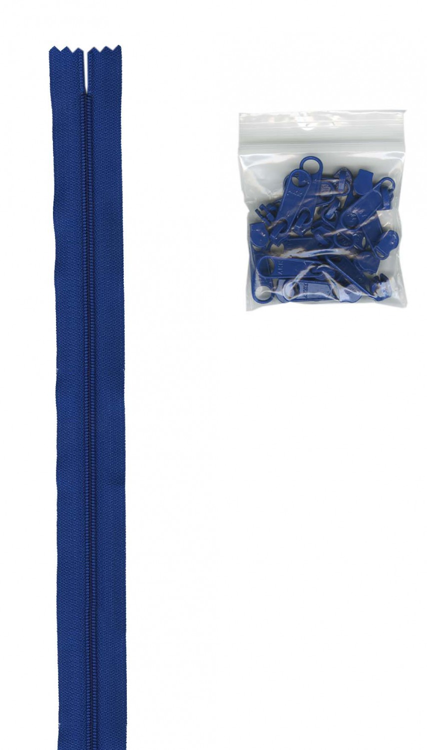 Dragkedja Blue   #4,5 med 16 kläppar