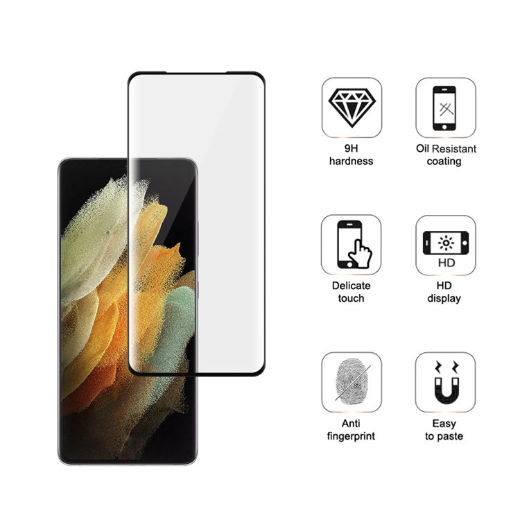 Samsung Galaxy S21 Ultra - Heltäckande Härdat Skyddsglas Lim - 9