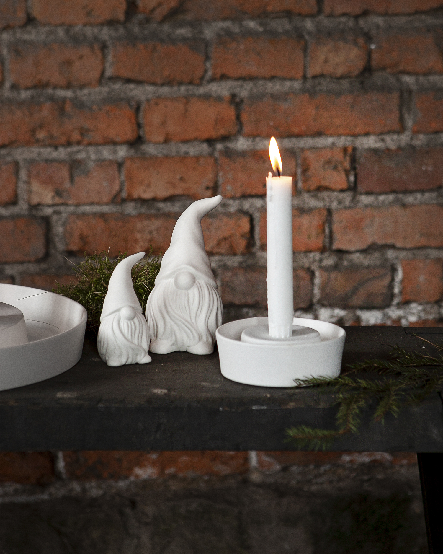 Valltorp Small White Candlestick - 4