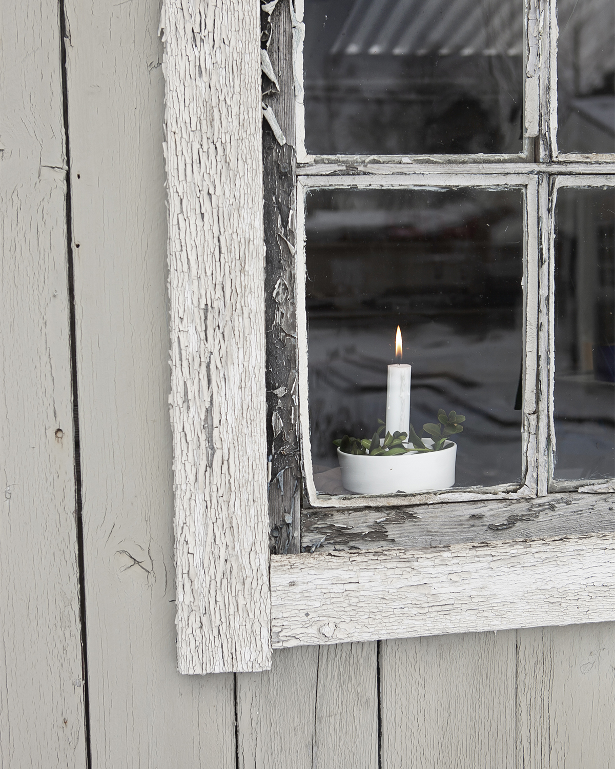 Valltorp Small White Candlestick - 2