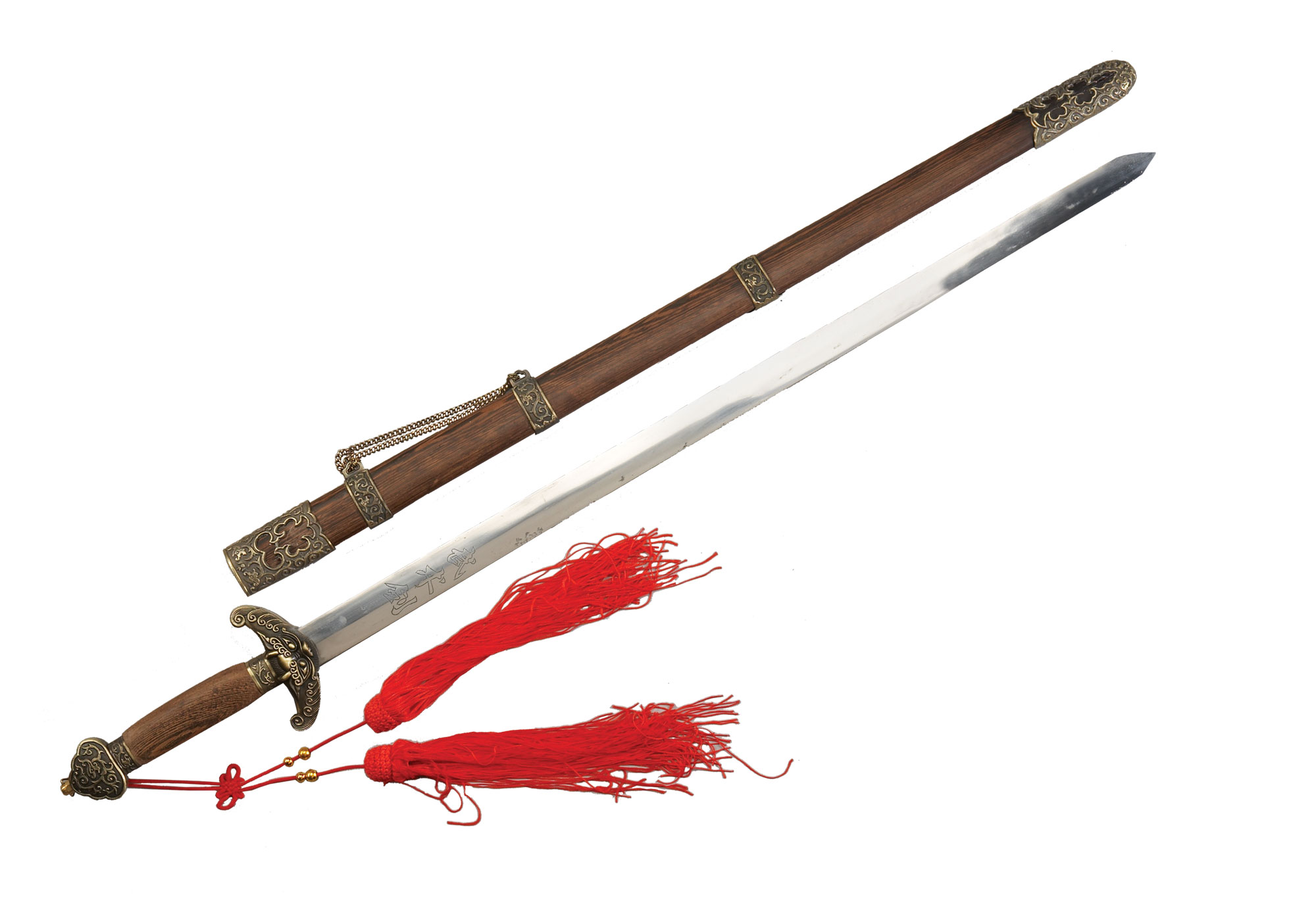 Tai-Chi Sword Flexible  metal 100 cm brown (21 year)