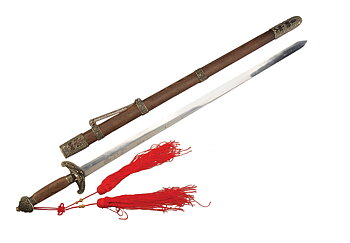 Tai-Chi Svärd Flexibel metall 100 cm brun (21 år)