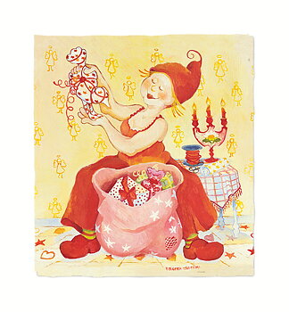 Birgitta Lindeblad Vykort - Julklappen