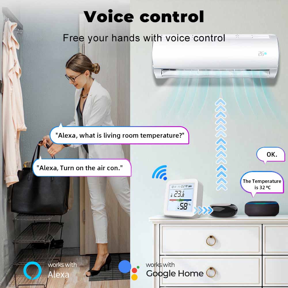 WiFi Termometer med LED, APP, inomhus - 10