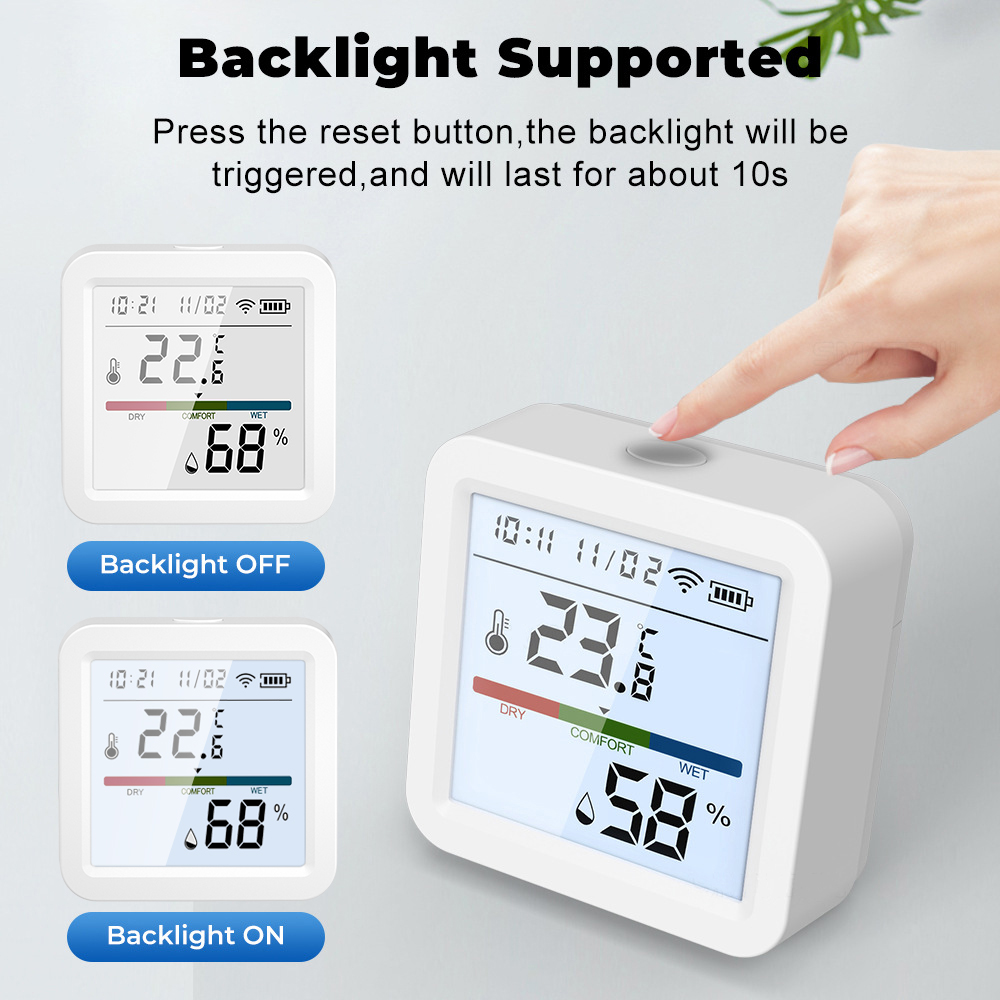 WiFi Termometer med LED, APP, inomhus - 4