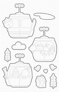 MY FAVORITE THINGS-Alpine Friends  STAMP & DIE SET