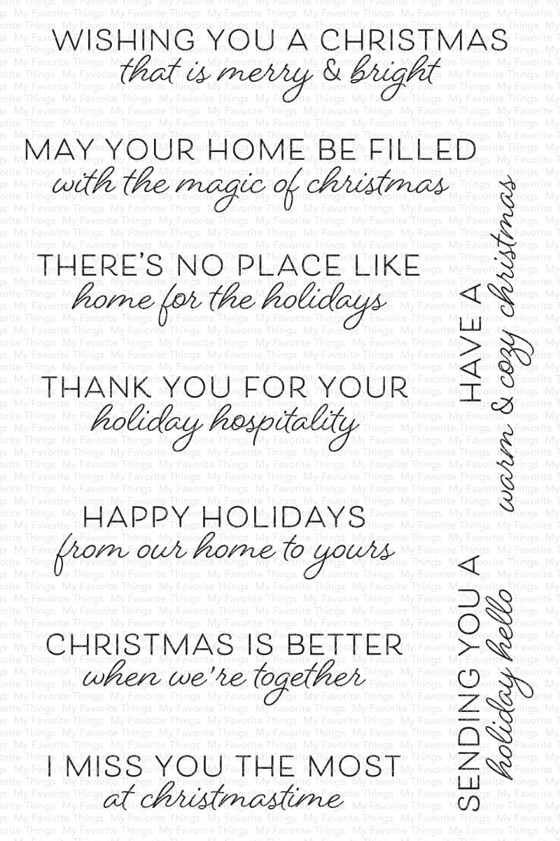 MY FAVORITE THINGS-Home for the Holidays