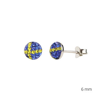 Silverörhänge med swarovski kristaller med fantastiskt lyster