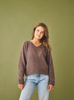 Jumper med v-ringning - Hannah 890107