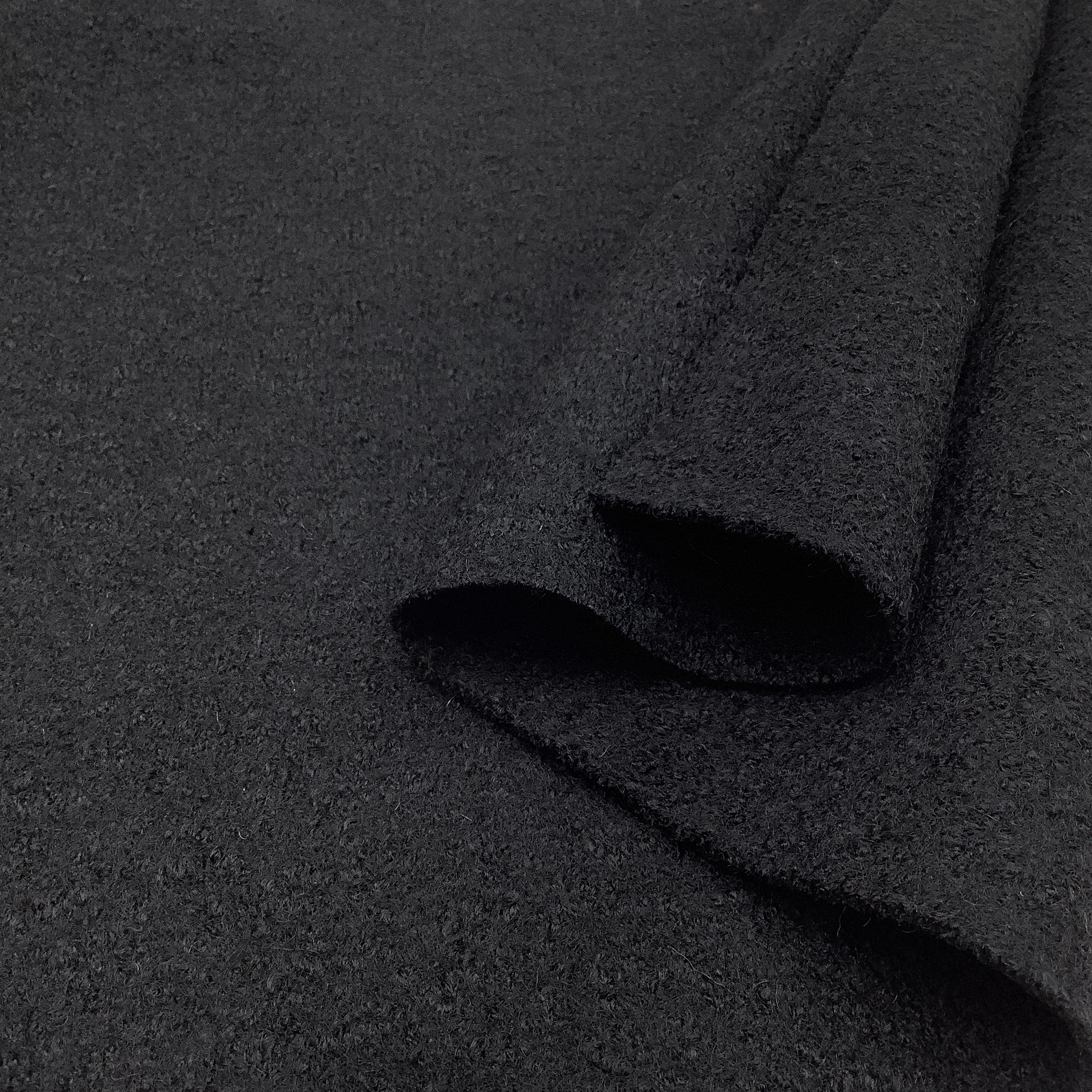 Wool bouclé black HE179