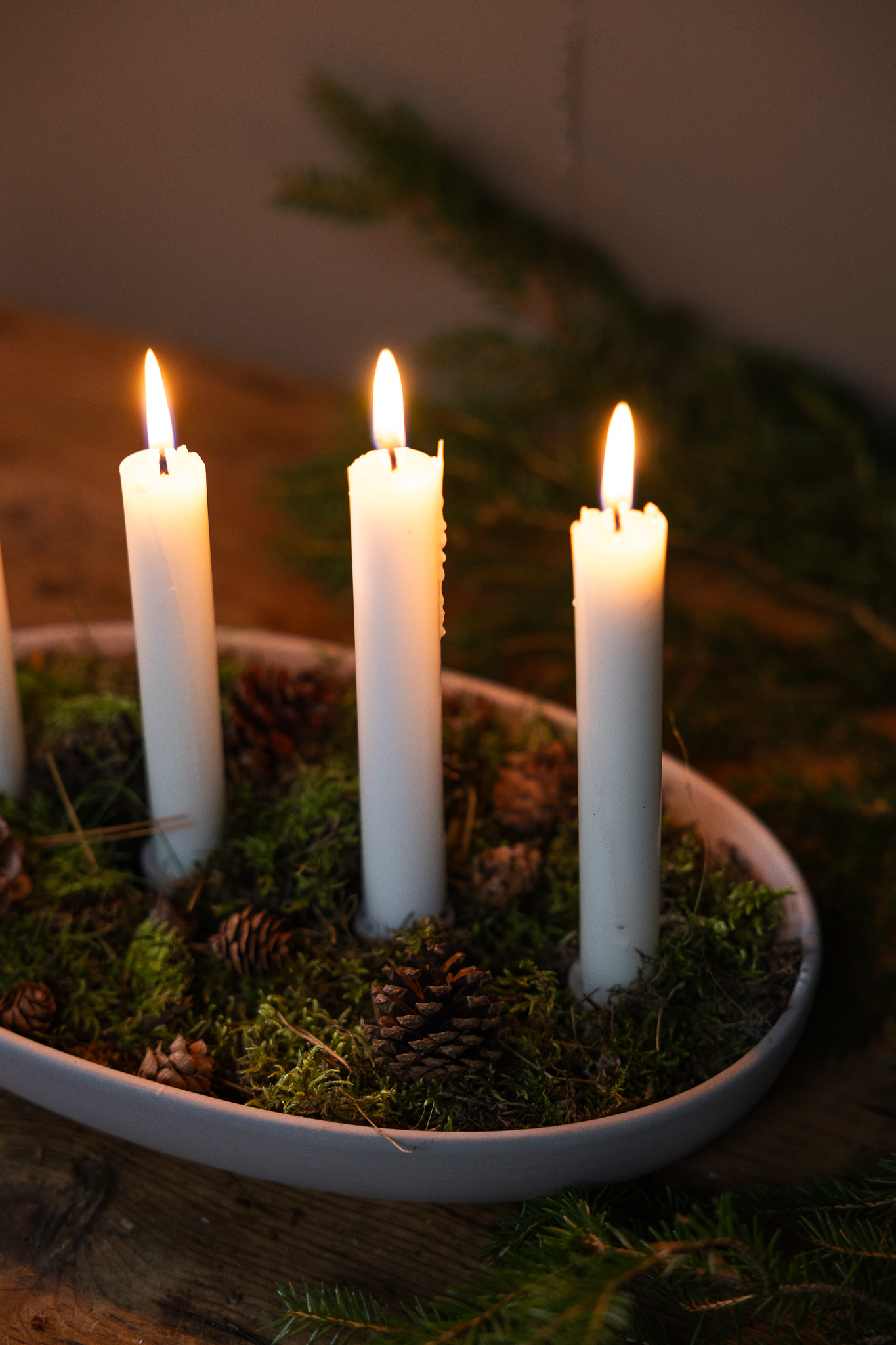 Gröndal - Candlestick - Advent Candlestick - Light Grey - 32x20x5 cm - 5