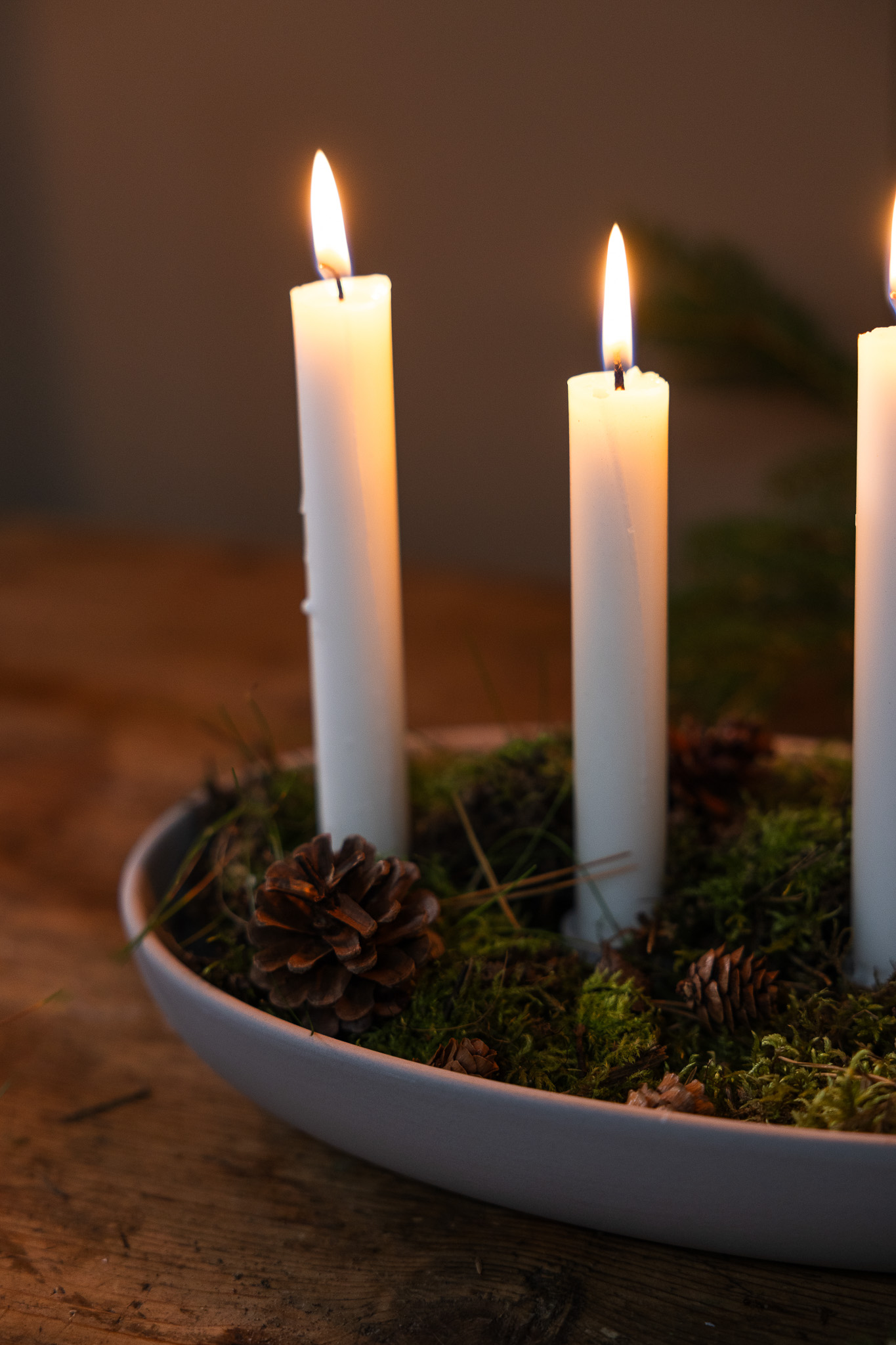 Gröndal - Candlestick - Advent Candlestick - Light Grey - 32x20x5 cm - 6