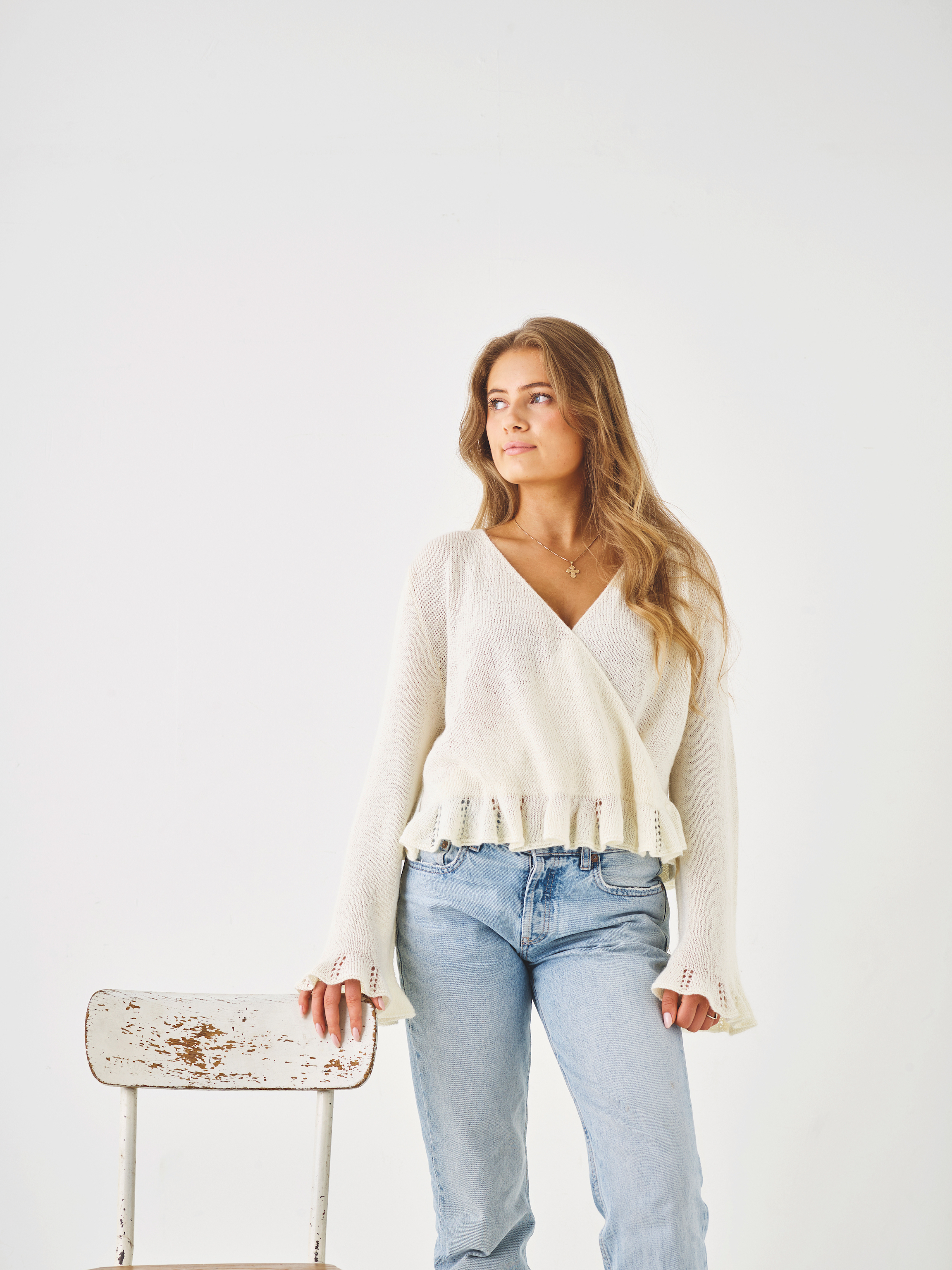 Omlott topp med volang - Leonora 890418
