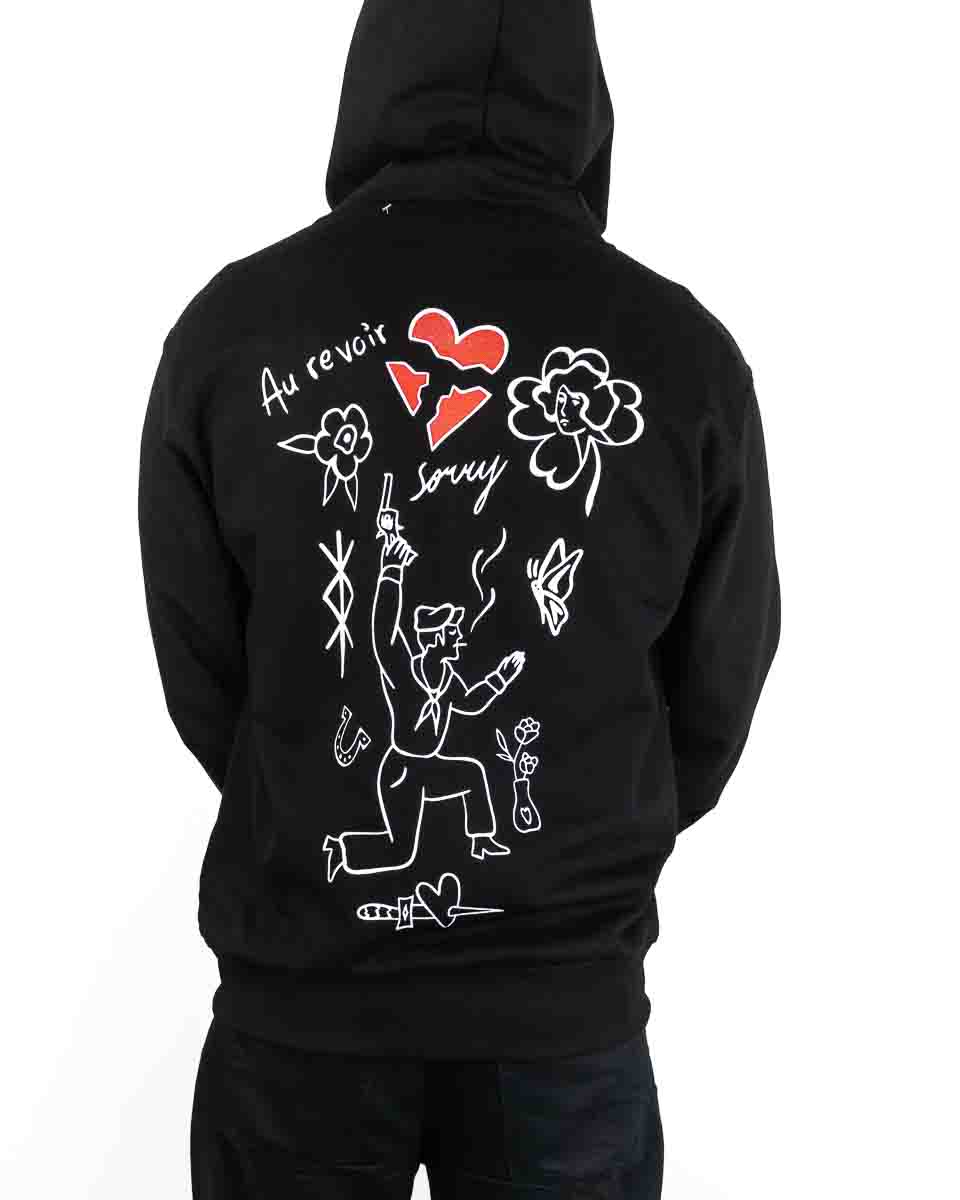 Jernhest - Zip Hood Svart - So Sorry - 5
