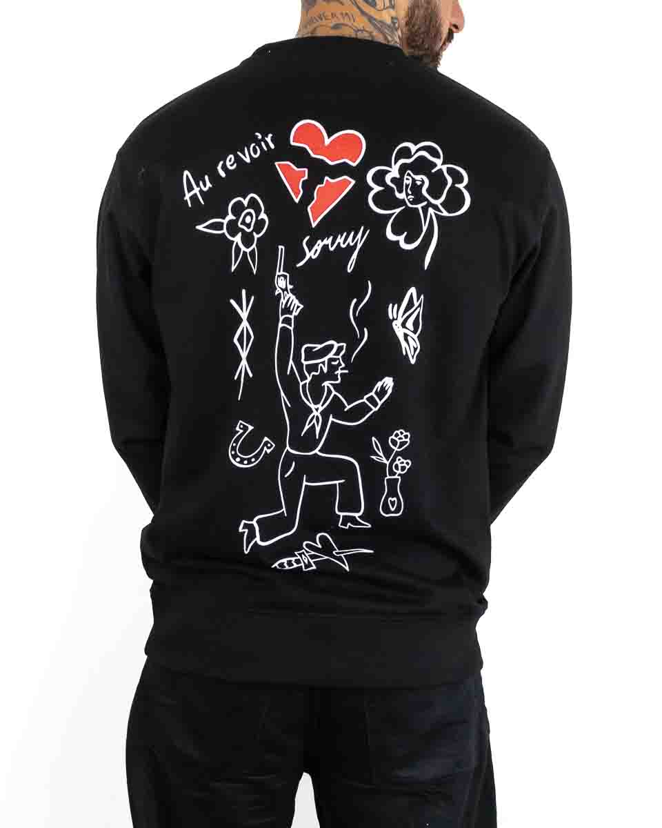 Jernhest - So Sorry Sweatshirt Black - 2