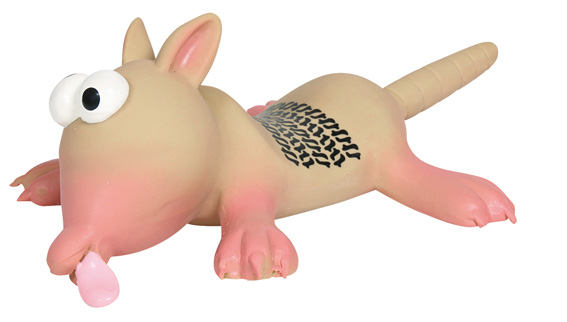 Trixie Hundleksak Latex Mus Med Däckspår 22cm Beige