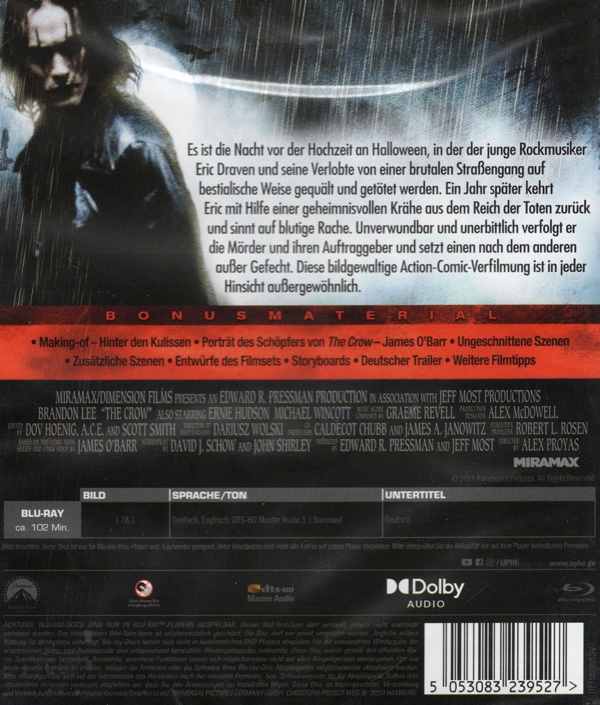The Crow (ej svensk text) (Blu-ray) - 2