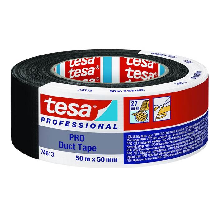 Vävtejp Tesa 50mmx50m svart