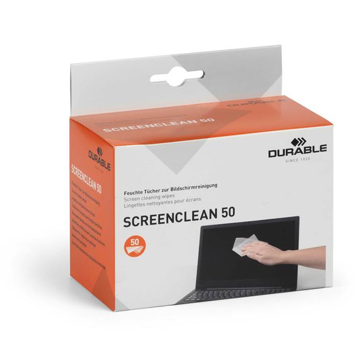 Skärmrengöring våtdukar 50/fp