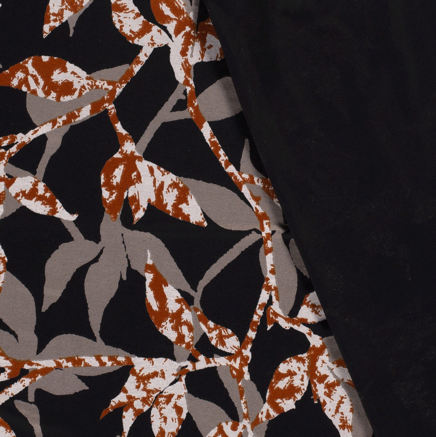 VISCOSE JERSEY -   LEAVES - 3
