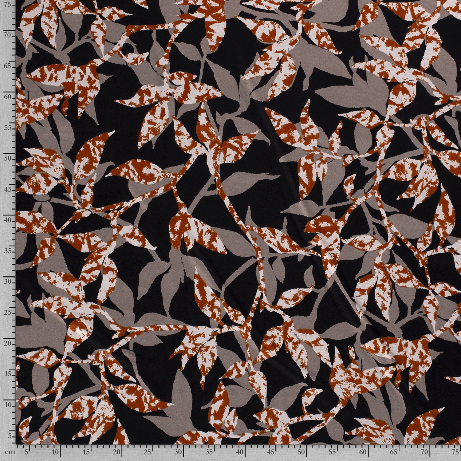 VISCOSE JERSEY -   LEAVES - 4