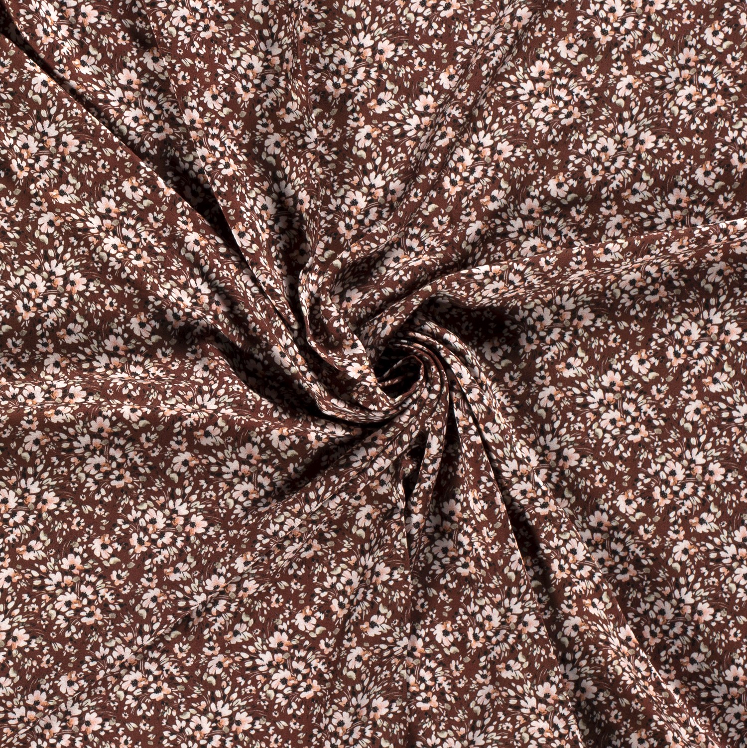 VISCOSE -  MINI FLORALS BROWNIS - 3