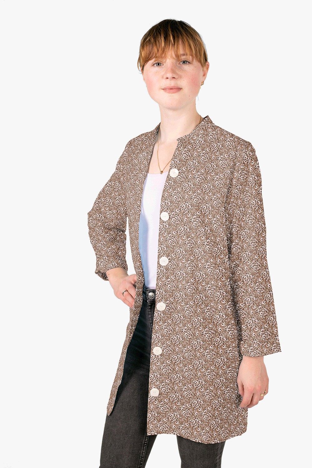 VISCOSE -  MINI FLORALS BROWNIS - 6