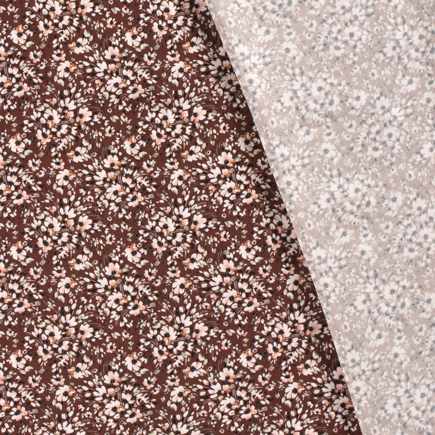 VISCOSE -  MINI FLORALS BROWNIS - 4