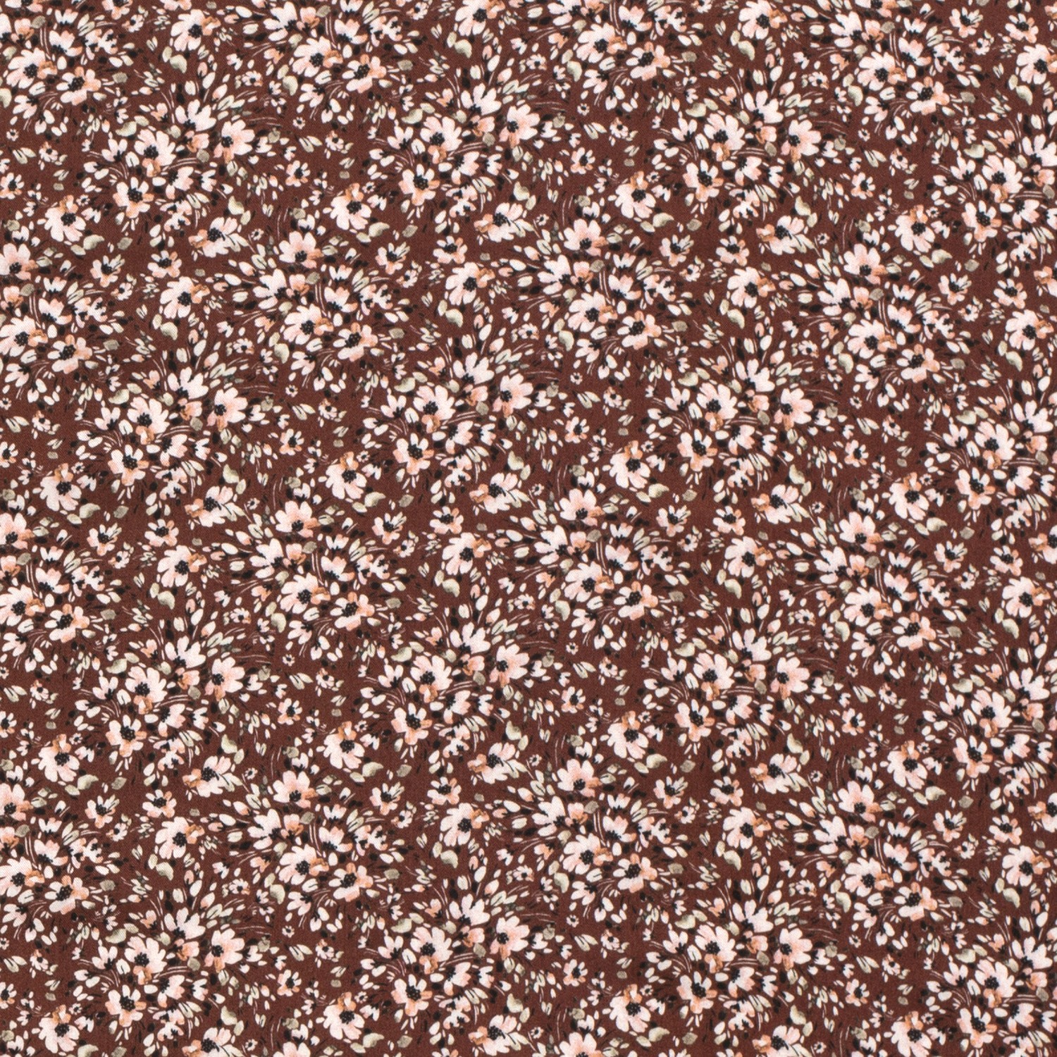 VISCOSE -  MINI FLORALS BROWNIS