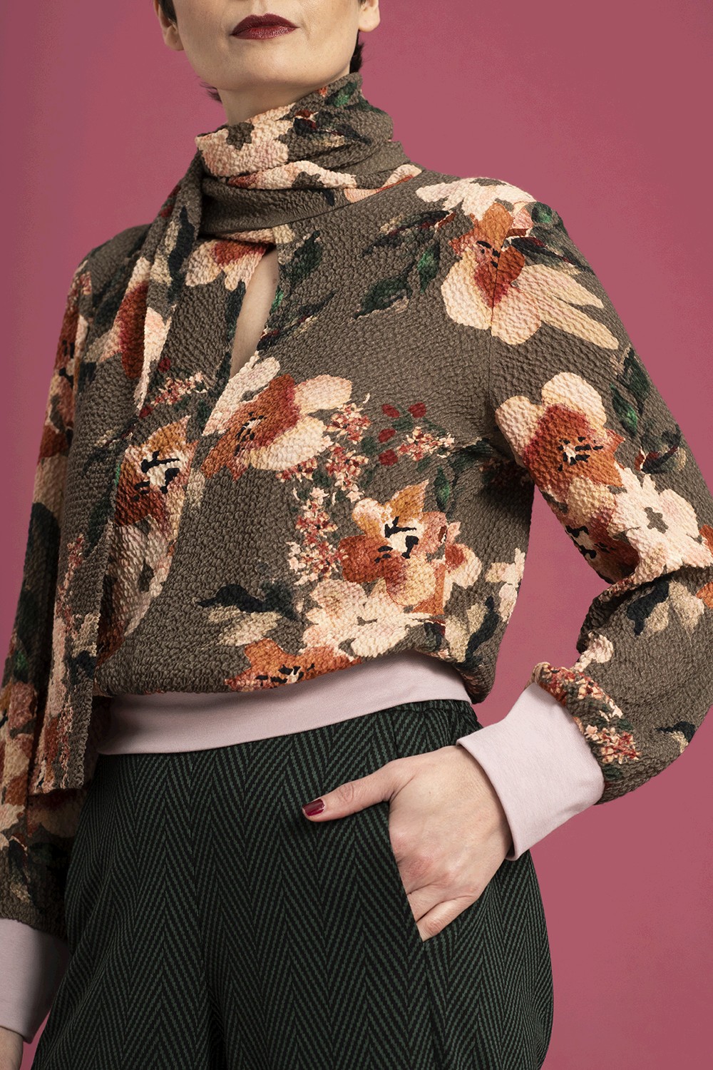 JACQUARD - HERRINGBONE KHAKI - 4