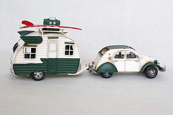 2CV and Caravan - Surfers Ride 41x15x10 cm