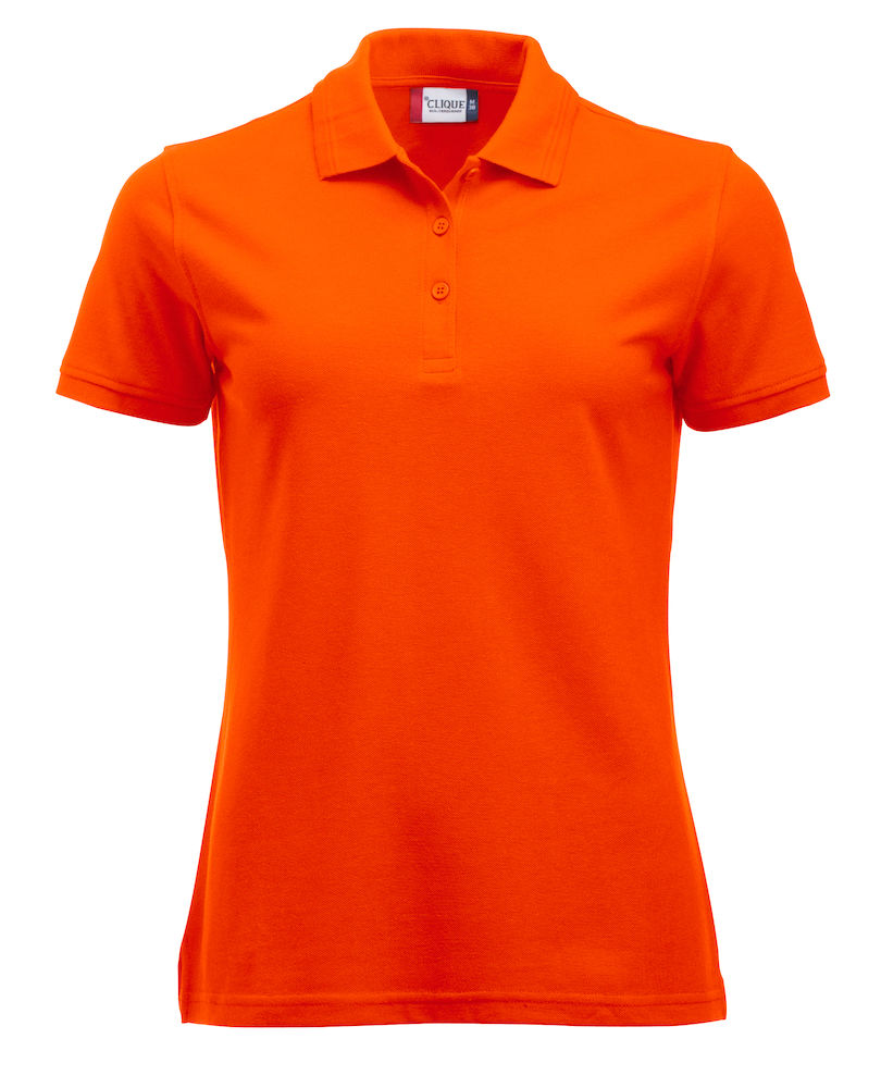 Women polo orange