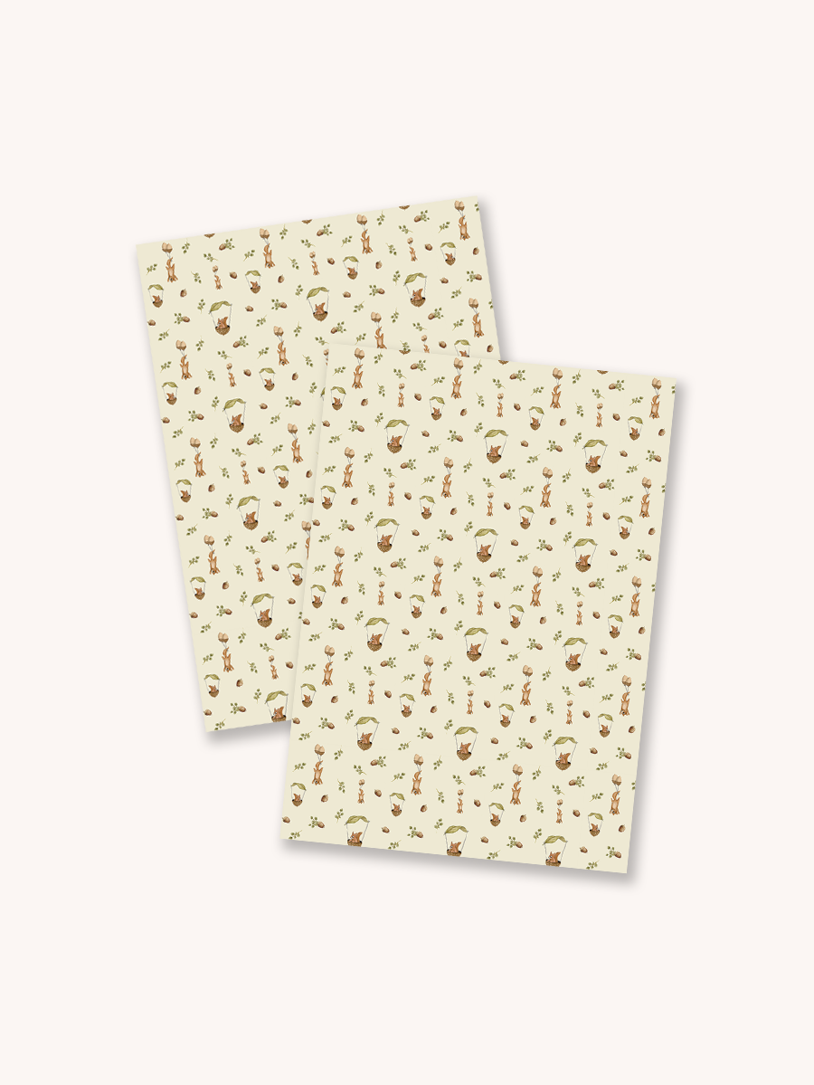 Pysselpapper 2-pack - Ekorre