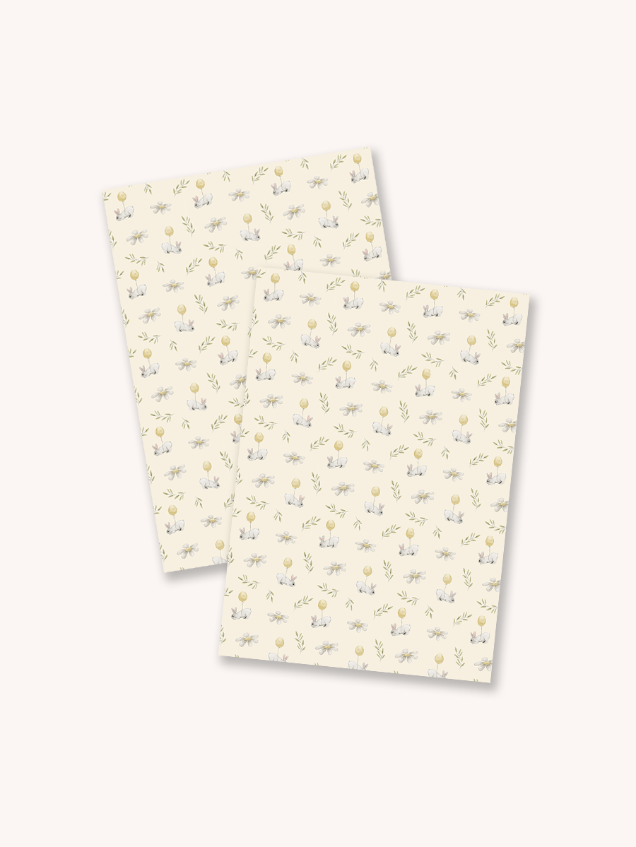 Pysselpapper 2-pack - Kanin Gul