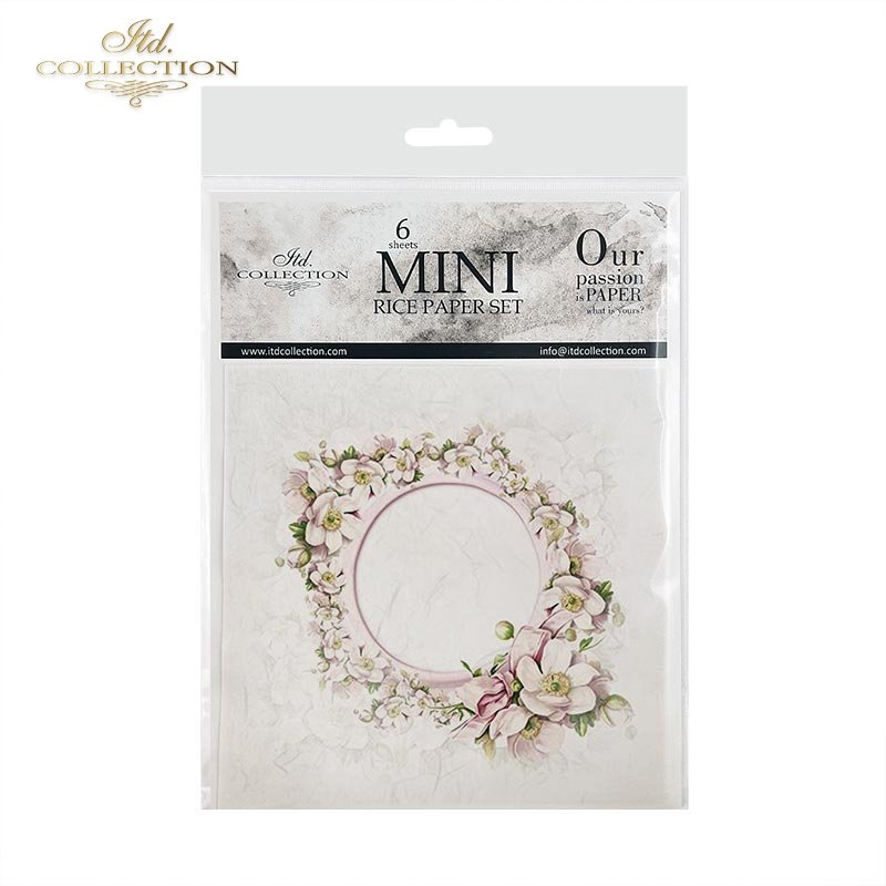 Set med 6st mini rispapper (olika motiv)