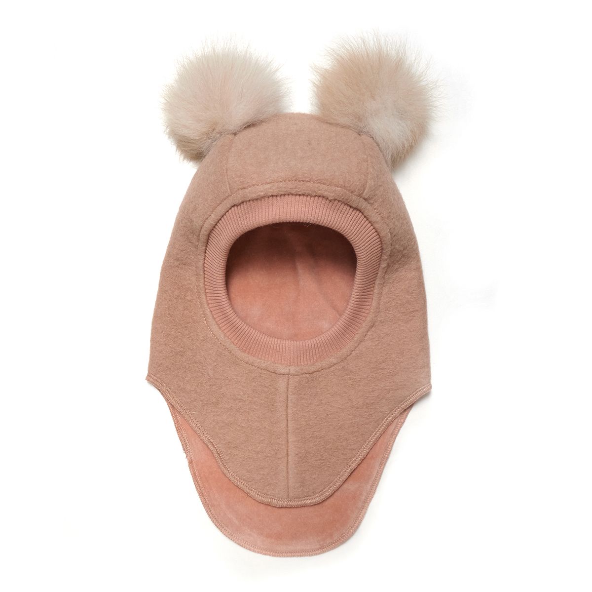 Big Bear Elefanthut D.rose / L. Camel  Alpaca Pompoms