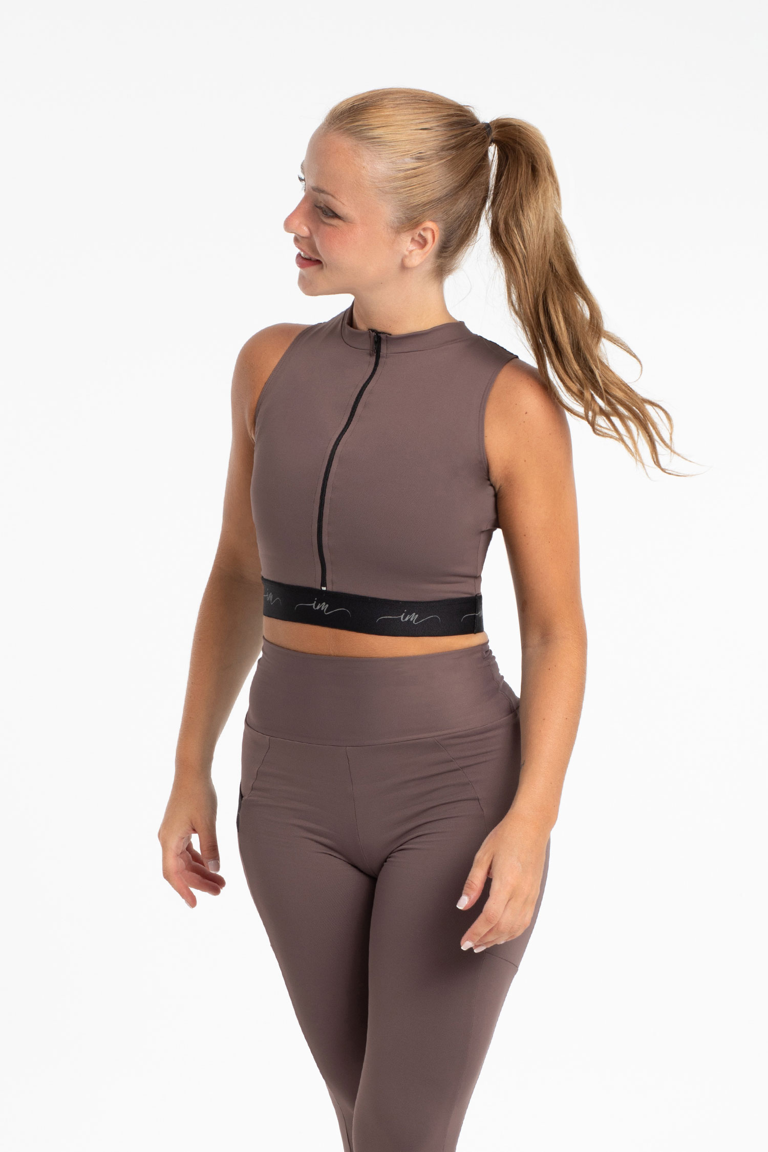 Ärmlös croptop i mikrofiber