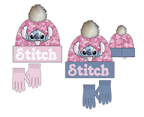 Stitch Disney Mössa Vantar Set