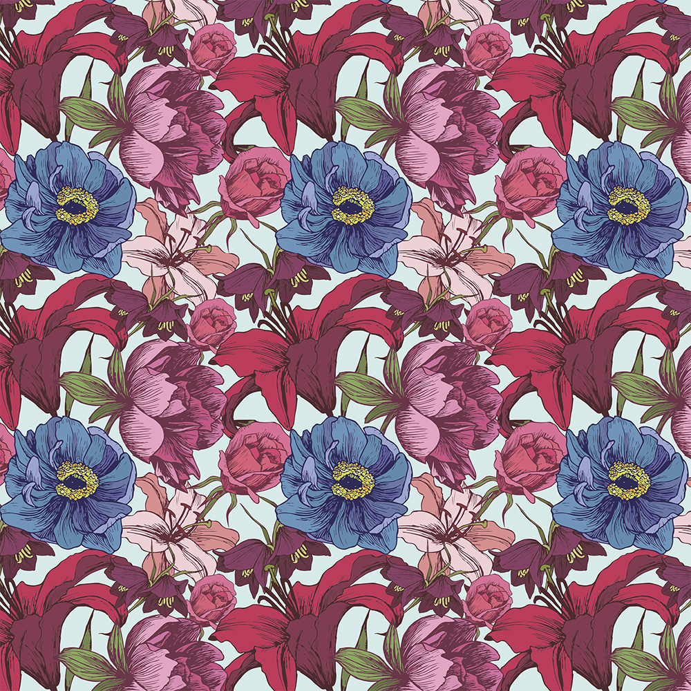Floral Blue