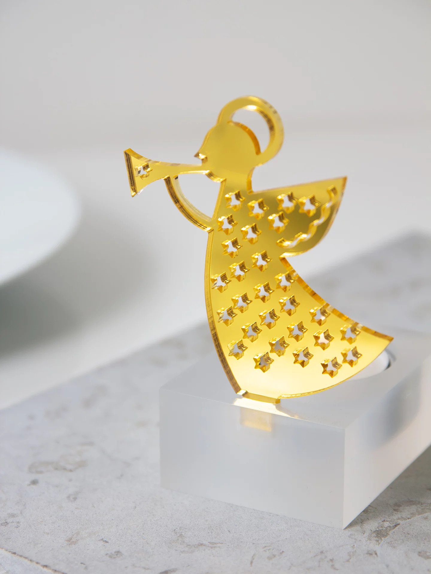 Ljushållare ängel, guld - 3