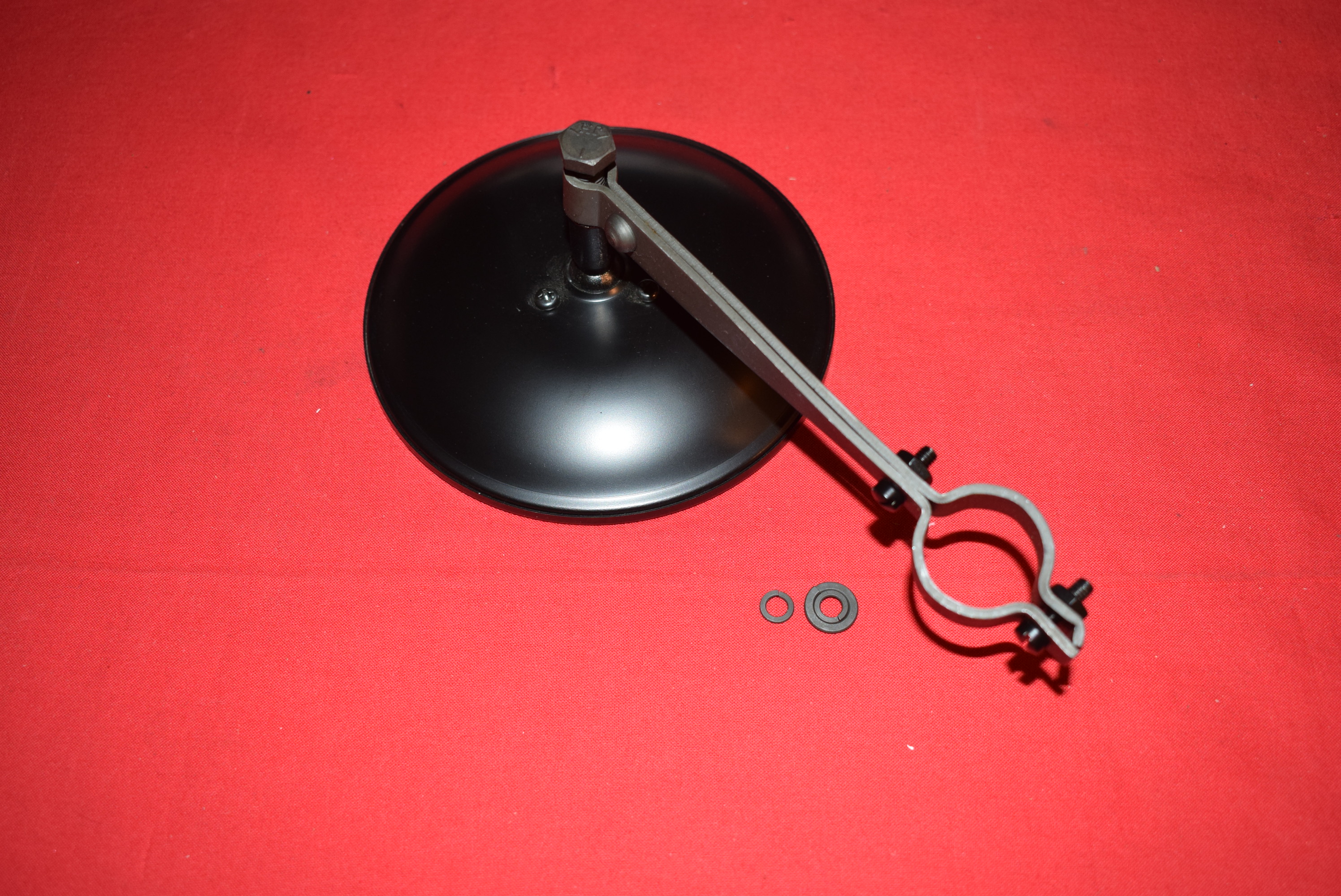 Mirror Early Style  5" Round Black  Harley  1934-Up - 2