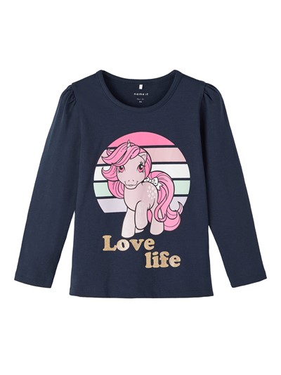 Name it Långärmad Top My little Pony, Mörkblå, Storlek 104