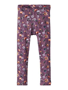 Name it Leggings, Lilablommig, Storlek 86
