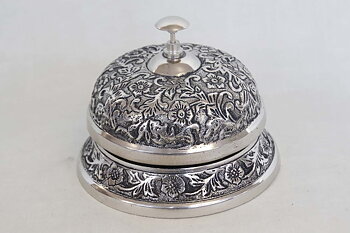 Receptionsklocka Aluminium 14x12 cm